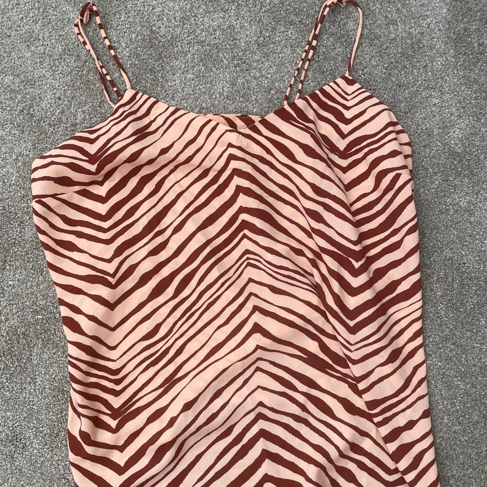 Zebra Print Spaghetti Strap Top